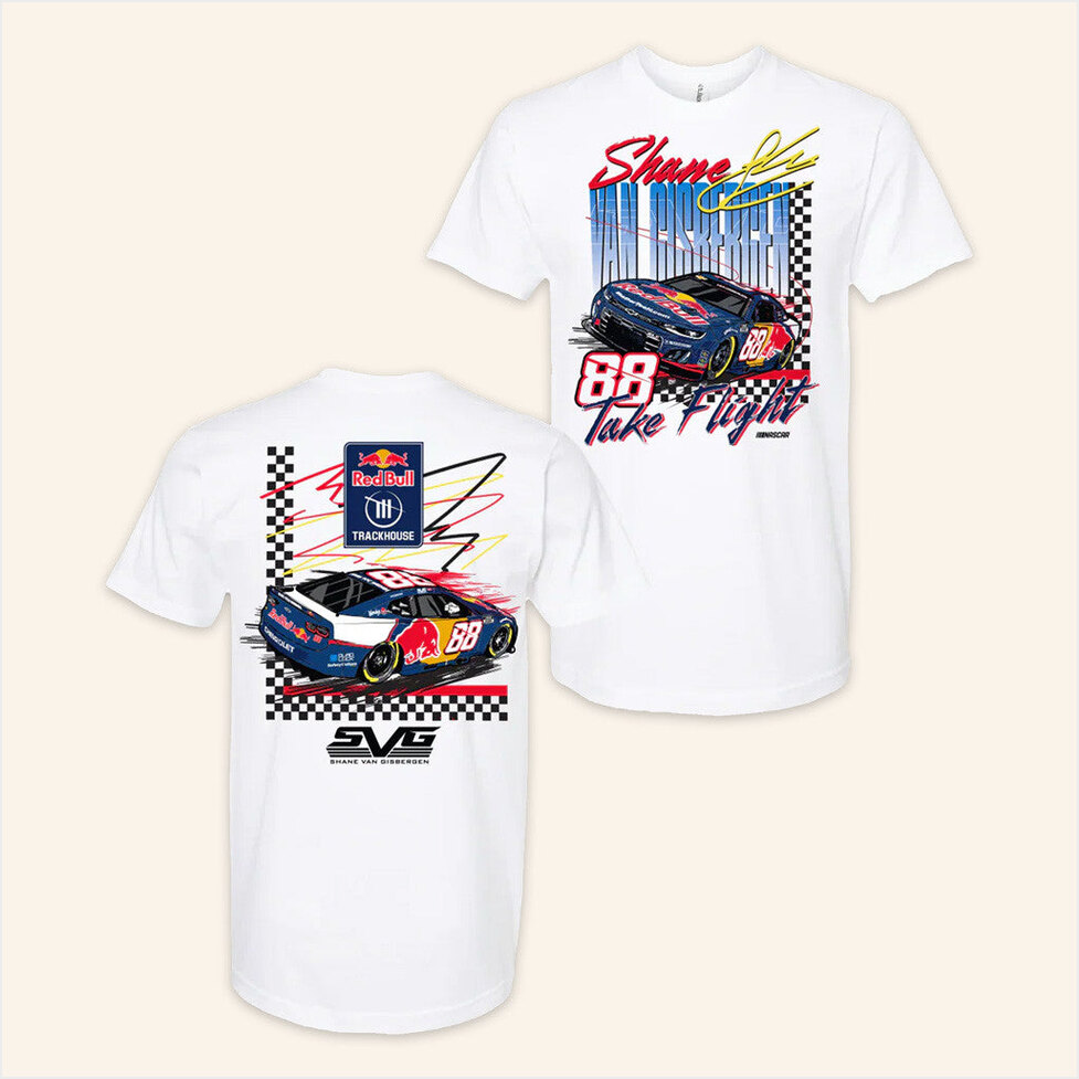 Shane Van Gisbergen 88 Red Bull Take Flight T-Shirt Trackhouse Merch Racing Lovers Gifts