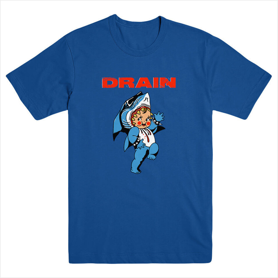 Sharkbaby Blue Shirt Drain Merch Drain Shirt Dad Birthday Gifts For Father'S Day 2025