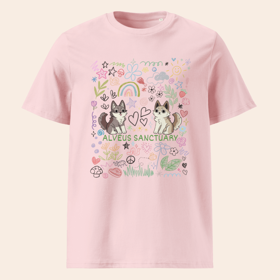 Shirt Alveus Sanctuary Merch Alveus Sanctuary Wolf Doodle T-Shirt Birthday Gifts For Sister