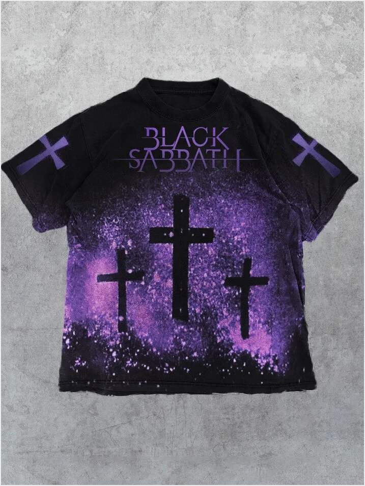 Shirt Black Sabbath Merch Cross Black Sabbath T-Shirt For Rock Band Fan Birthday Gift Ideas