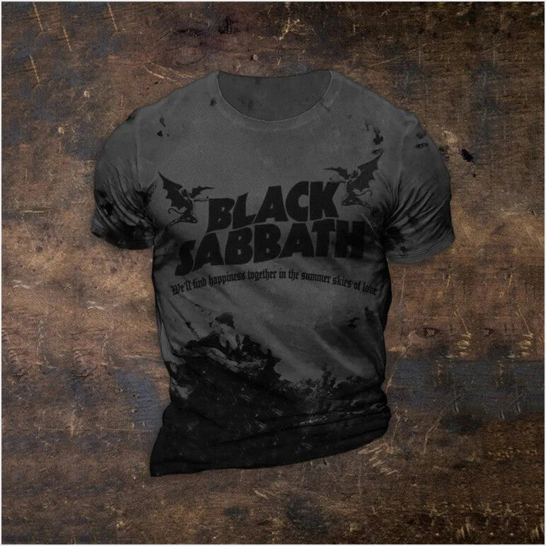 Shirt Black Sabbath Merch Gradiant Demon Black Sabbath T-Shirt For Rock Band Fan Birthday Gifts