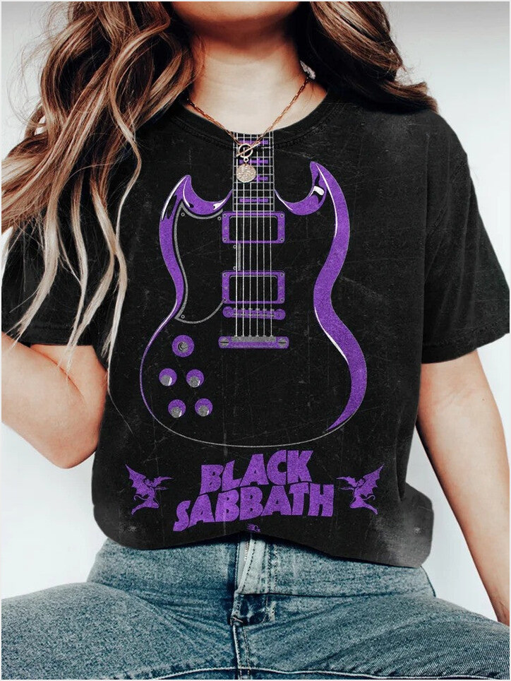 Shirt Black Sabbath Merch Guitar Black Sabbath T-Shirt Rock Band Fan Gifts Best Friend Gifts