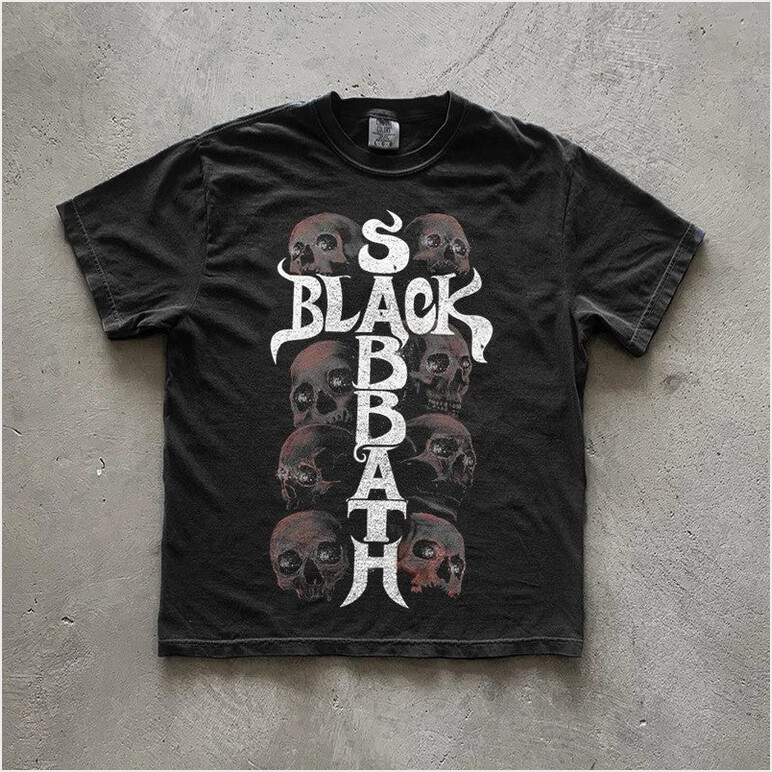 Shirt Black Sabbath Merch Skull Black Sabbath T-Shirt Rock Band Birthday Gifts For Fan