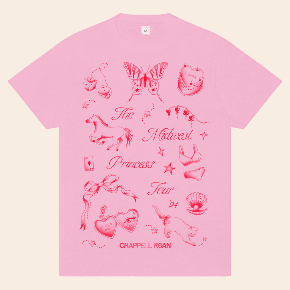 Shirt Chappell Roan Merch Chappell Roan Midwest Princess 2024 Tour T-Shirt Gifts For Fan