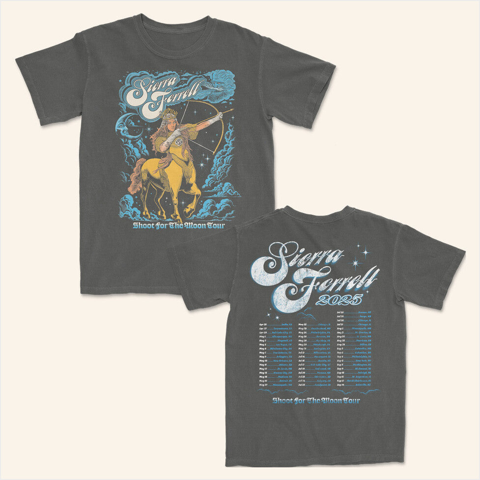 Shoot For The Moon Tour '25 T-Shirt Sierra Ferrell Merch Gifts For Dad Birthday Gift Ideas