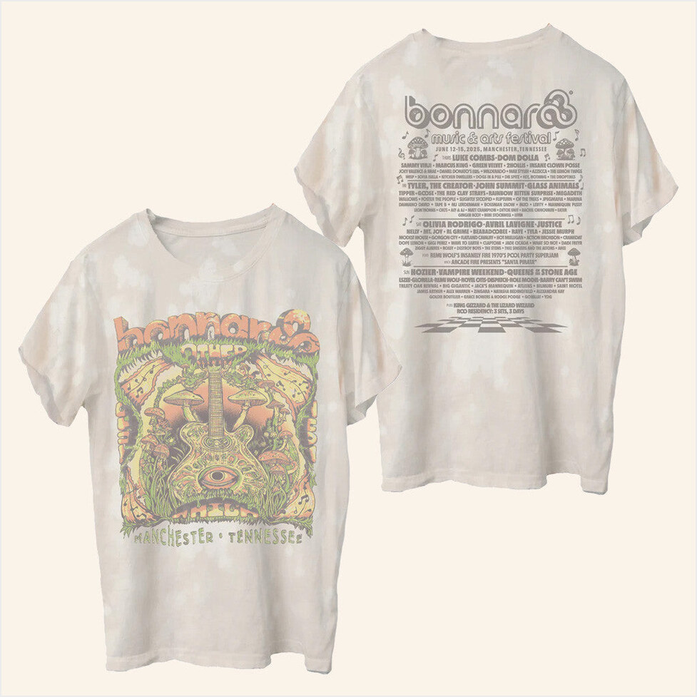 Shroom Guitar Lineup T-Shirt Bonnaroo Merch Birthday Ideas For Husband Gifts For Best Friend