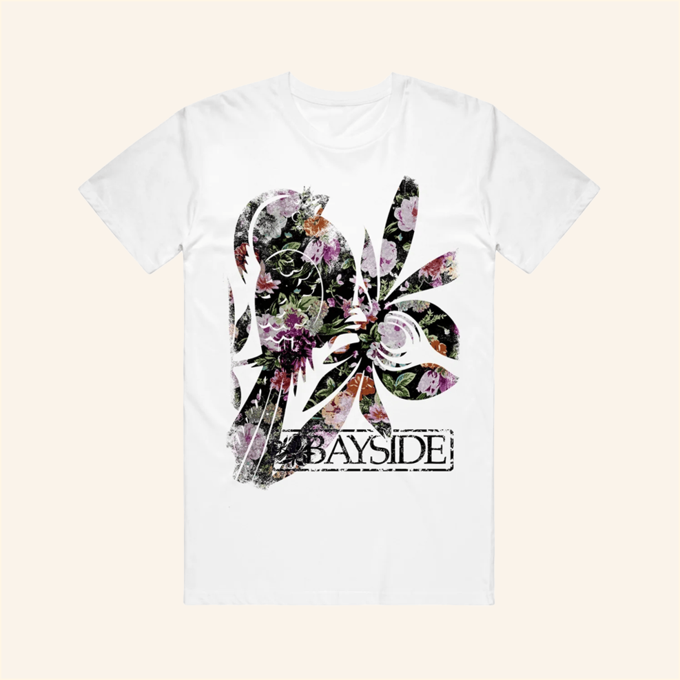 Shudder Bird Floral White T-Shirt Bayside Merch Unique Birthday Birthday Gift Ideas