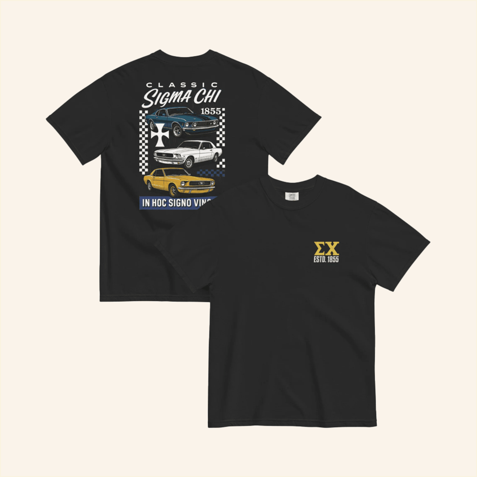 Sigma Chi Vintage Cars T-Shirt Sigma Chi Merch Birthday Gifts For Father Gifts For Besties