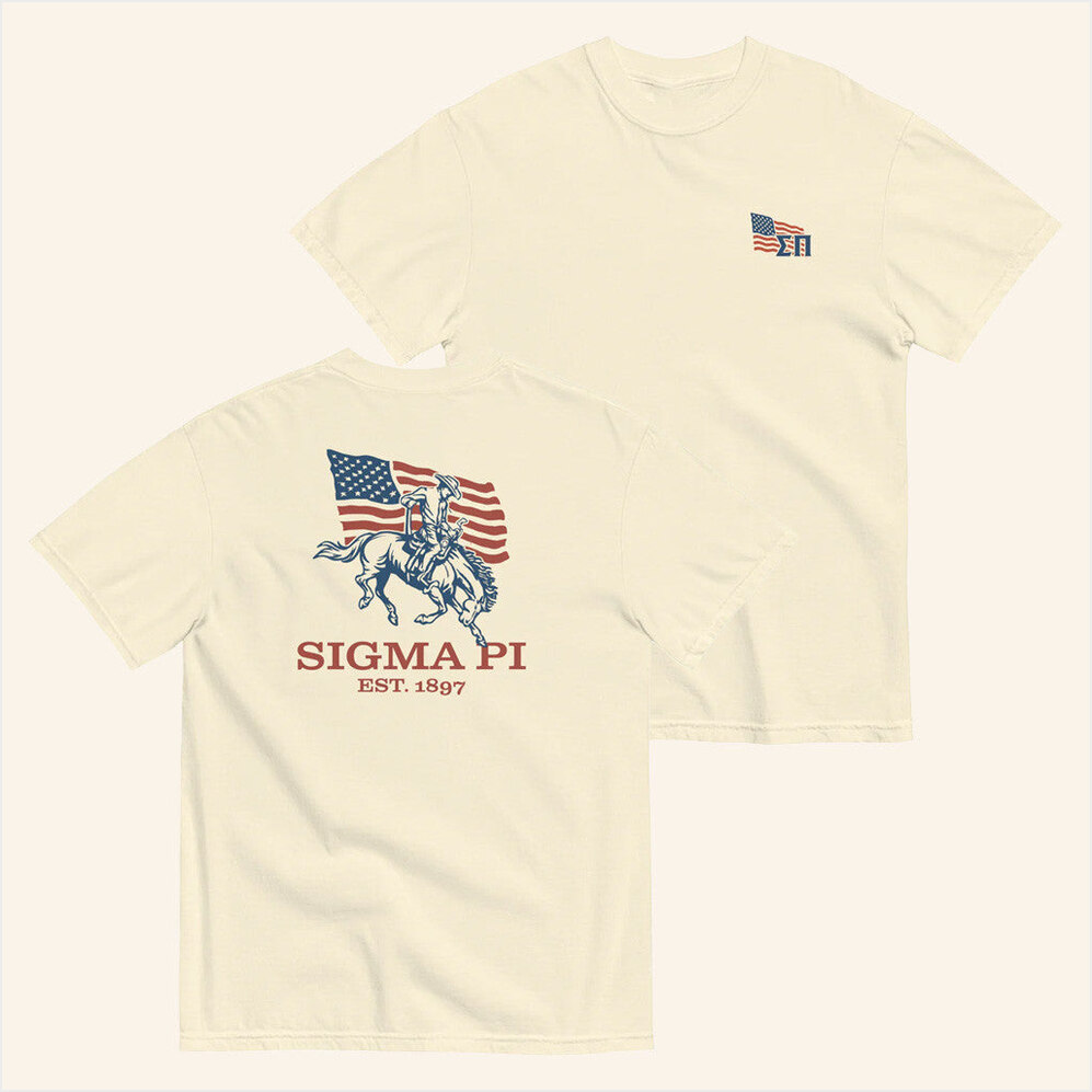 Sigma Pi American T-Shirt Sigma Pi Merch Birthday Gifts For Him Gifts For Friends
