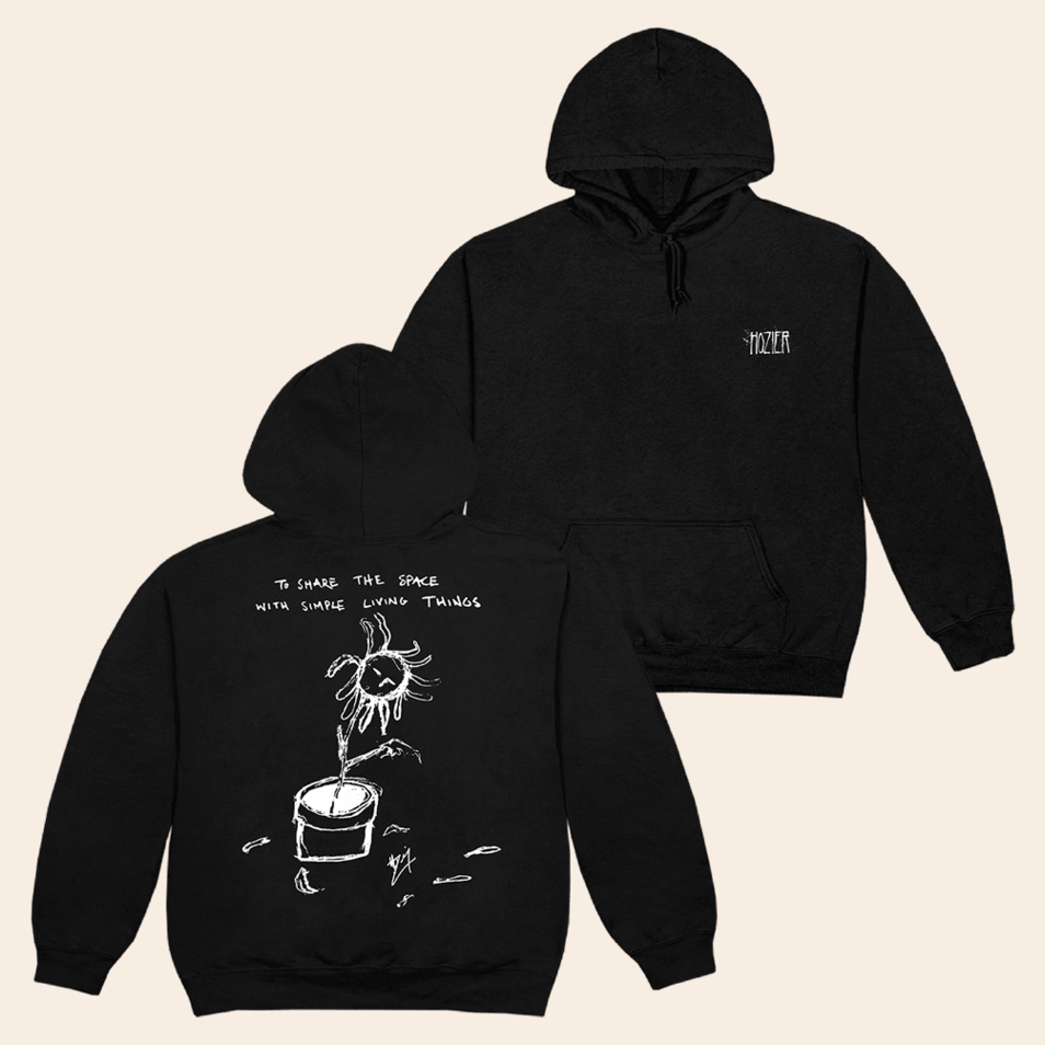Simple Living Things Black Hoodie Hozier Merch Gifts For Music Fans Gift Idea for Boyfriend