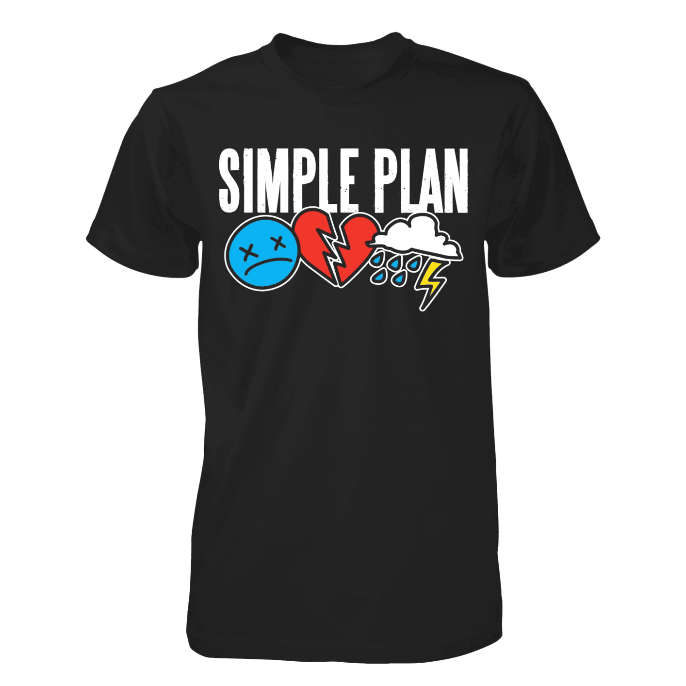 Simple Plan Merch Original 3 Icons Logo T-Shirt Gifts For My Boyfriend Birthday Gifts For Fans