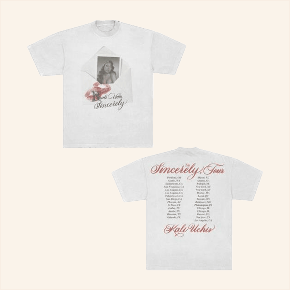 Sincerely Tour Envelope T-Shirt Kali Uchis Merch Presents For Music Lovers Gifts For BFF