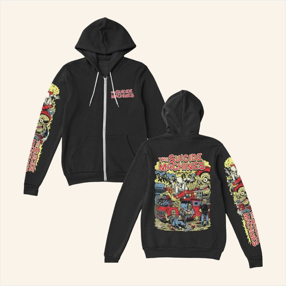 Skate Zip Hoodie Suicide Machines Merch Birthday Gifts For Besties Christmas Presents