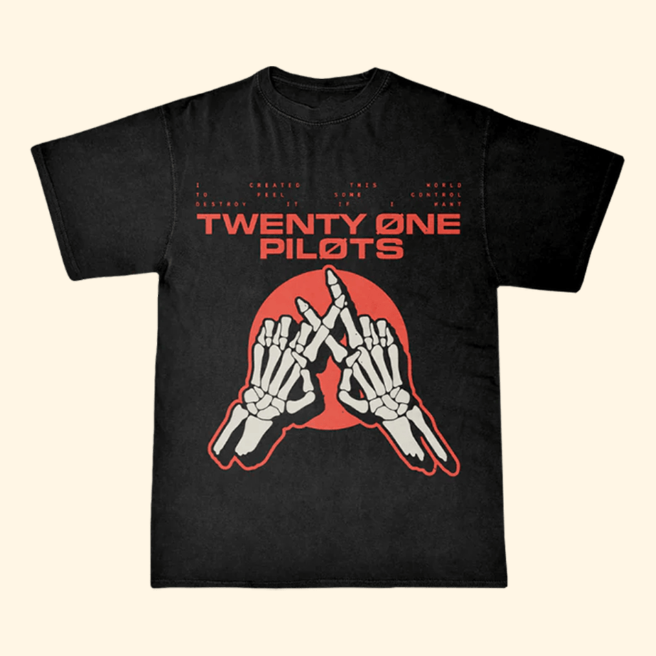 Skeleton Hands T-Shirt Twenty One Pilots Merch Unique Father's Day Gifts Best Friend Gifts