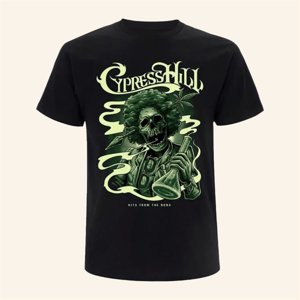 Skull Bong Black T-Shirt Cypress Hill Merch Best Friend Gift Ideas Gifts For Best Friend