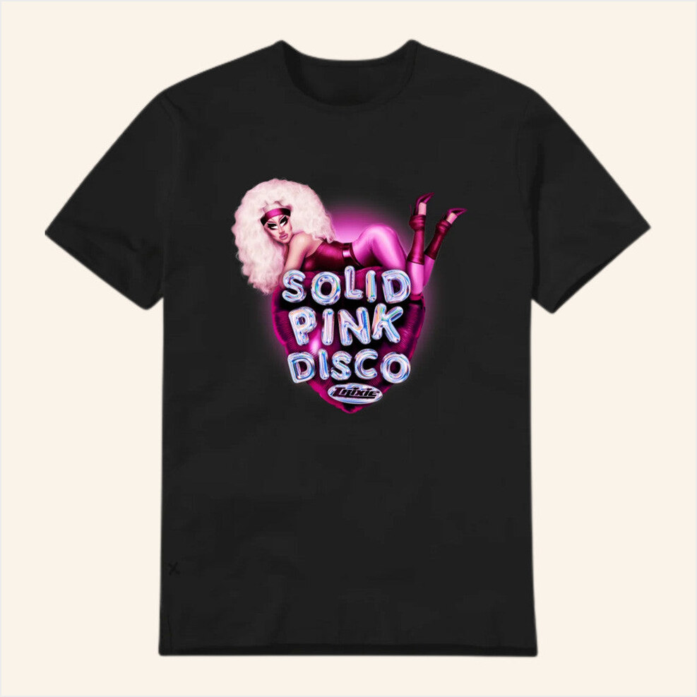 Solid Pink Disco Balloon Heart T-Shirt Trixie Mattel Merch Birthday Gifts For Besties