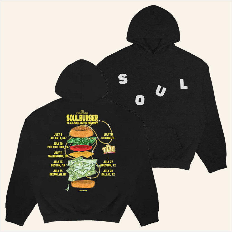 Soul Burger Tour Hoodie Txdxe Top Dawg Entertainment Merch Birthday Gifts For Besties