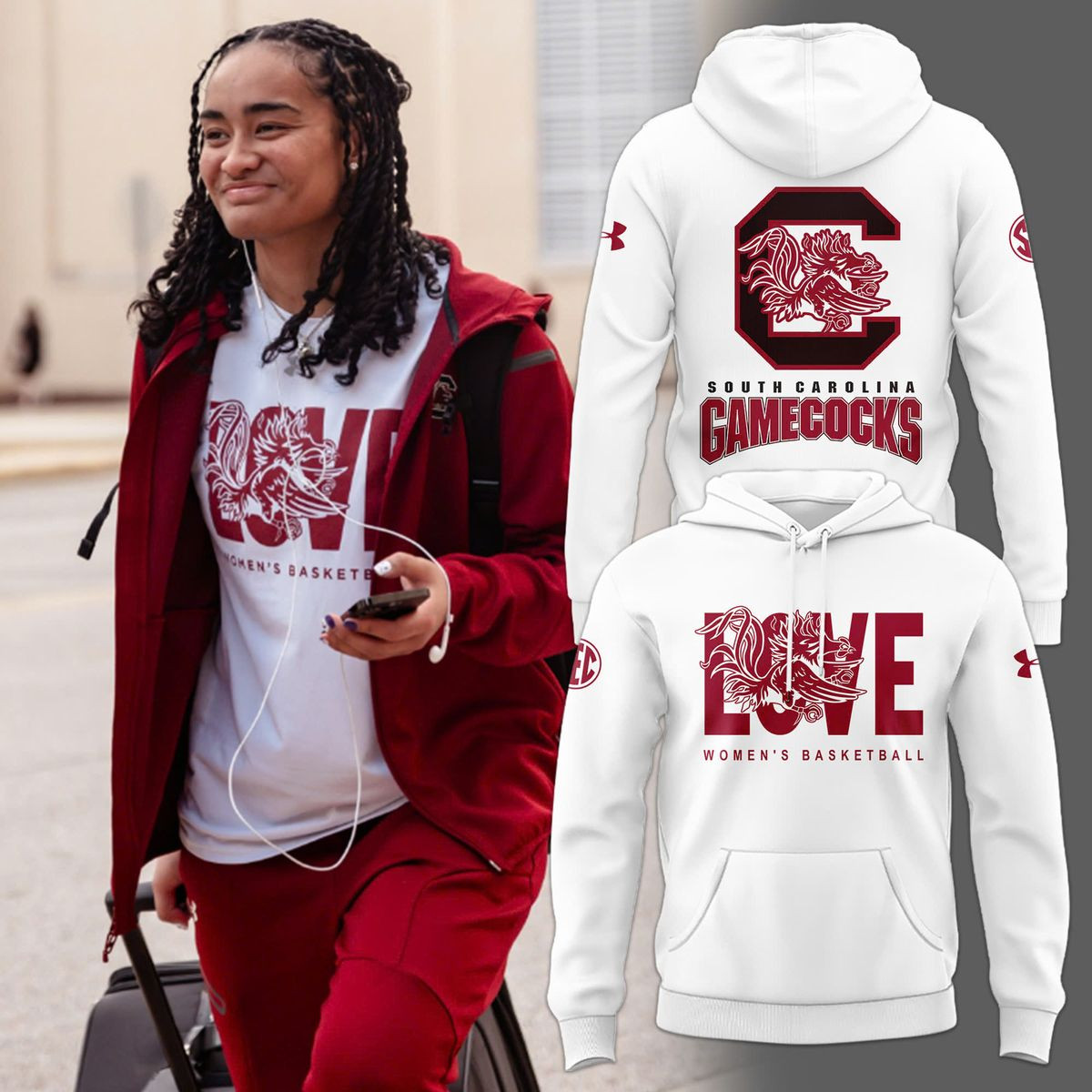 South Carolina Gamecocks Women's Basketball Hoodie Gifts For Fans