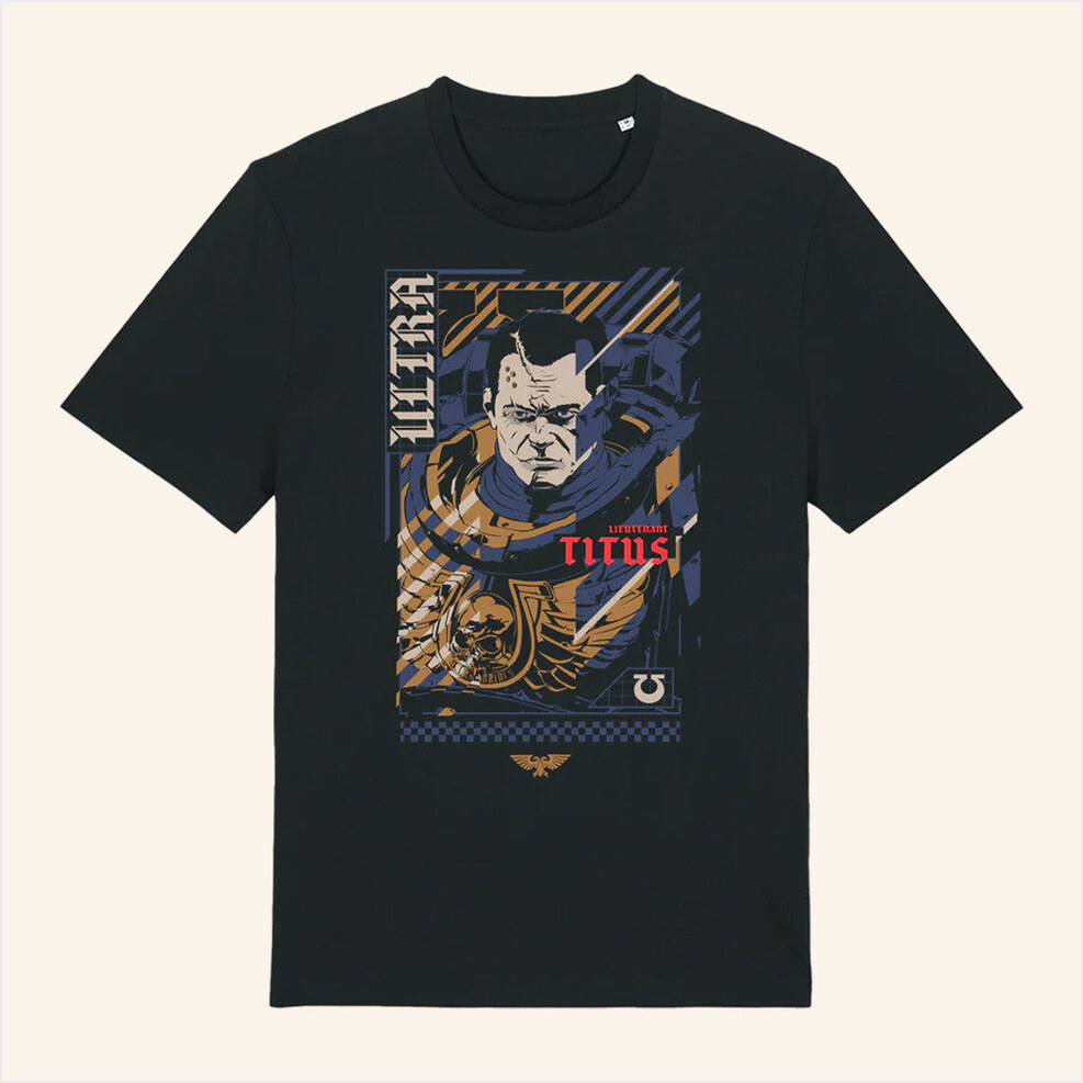 Space Marine 2 Lieutenant Demetrian Titus T-Shirt Warhammer Merch Gift Ideas For Boyfriend