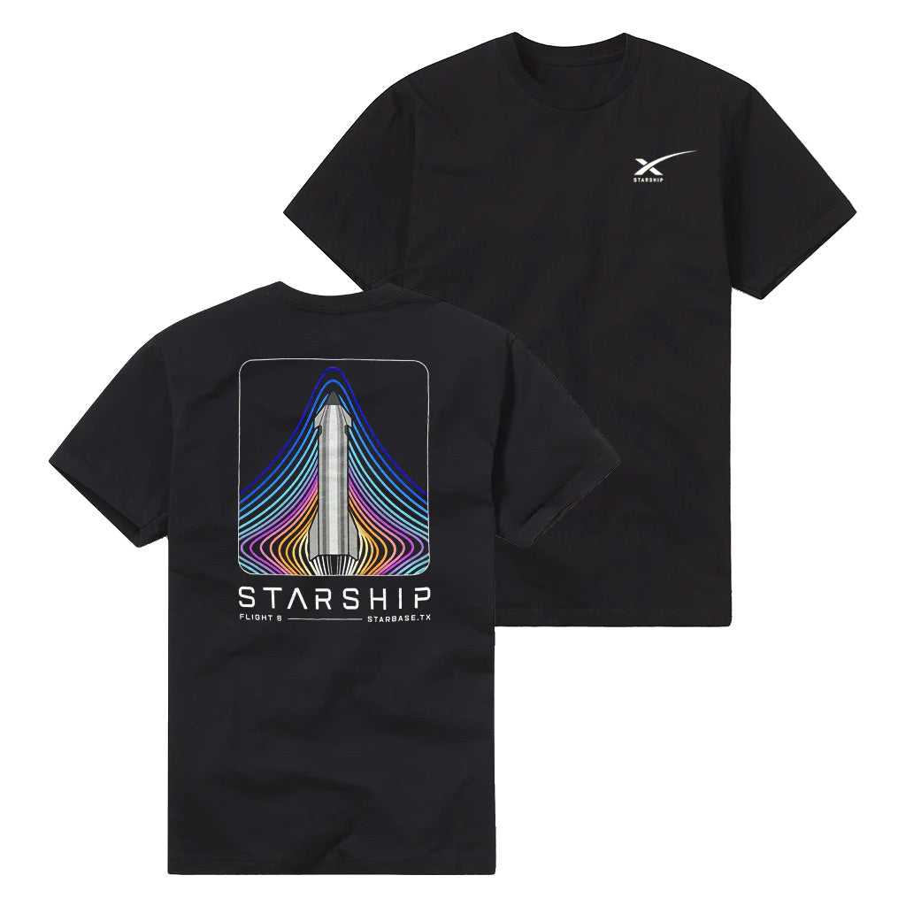SpaceX Merch Starship Flight 8 T-Shirt Presents For Dad