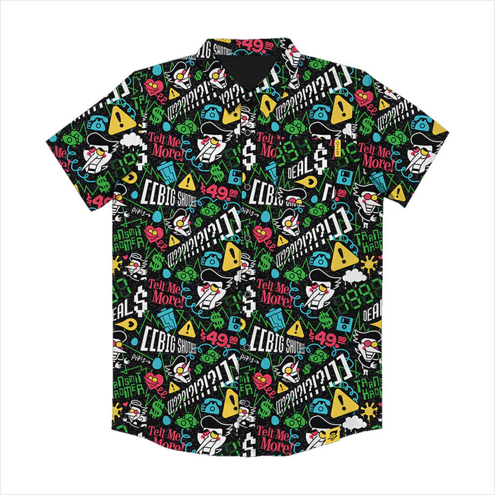 Spamton Button Up Shirt Deltarune Merch Birthday Gifts For Dad BFF Gifts Ideas