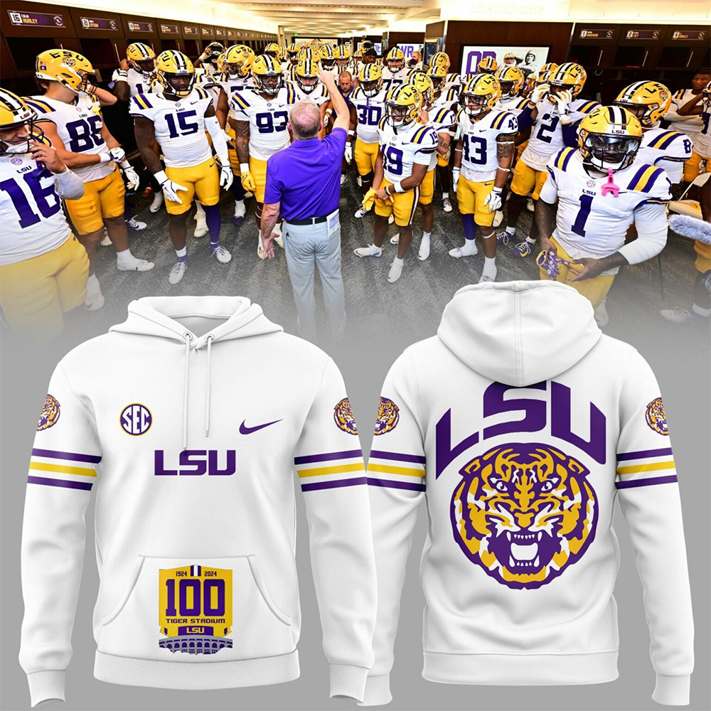 Special LSU Tigers White Hoodie Gift For Tigers Fans 2025