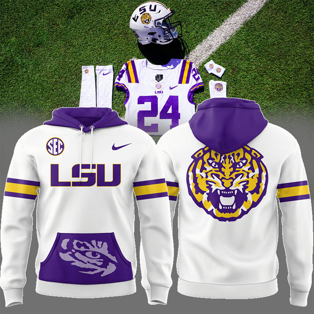 Special LSU Tigers White Hoodie Gift For Tigers Fans