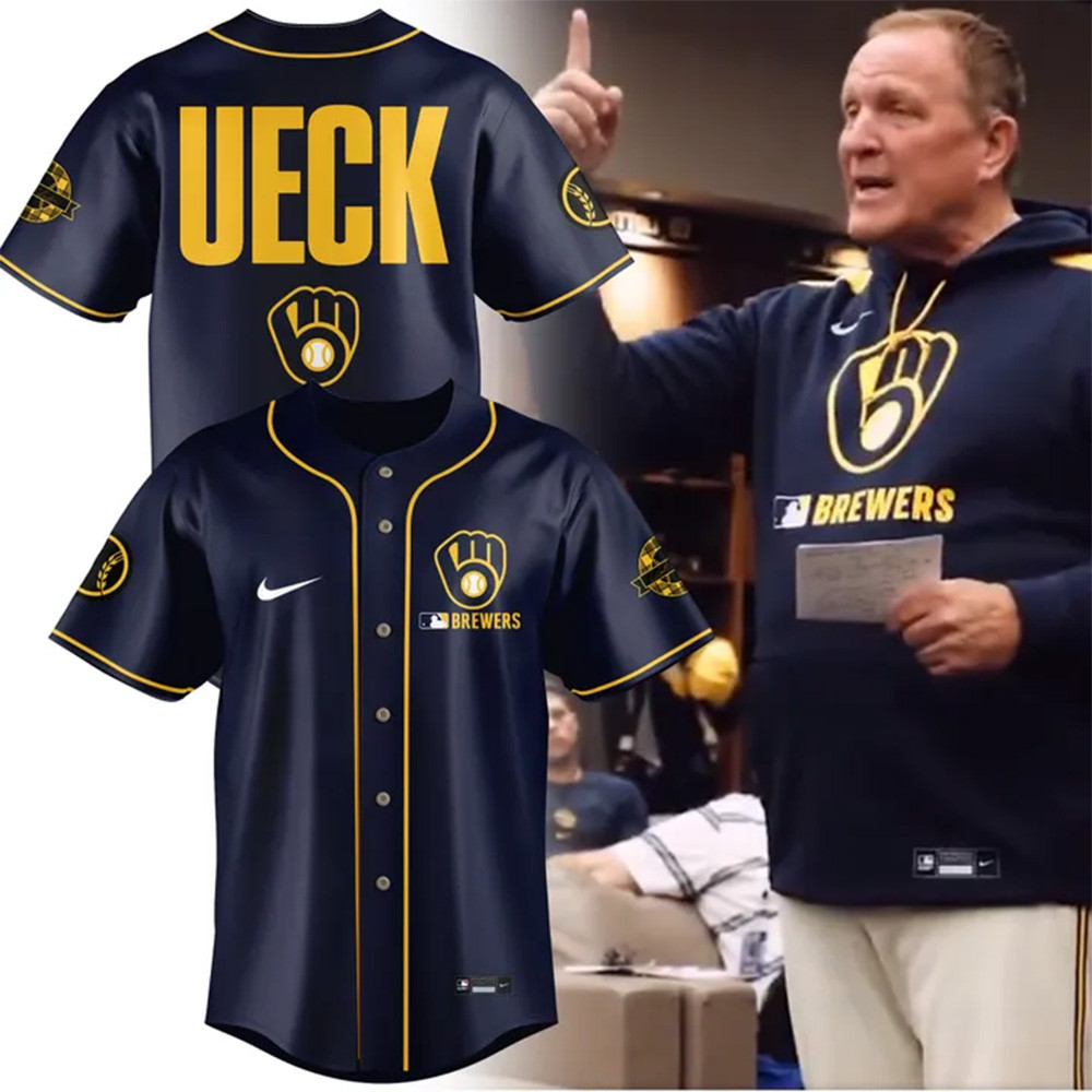 Special New Mr Baseball Bob Uecker Navy Baseball Jersey Gifts For Ice Hockey Fans