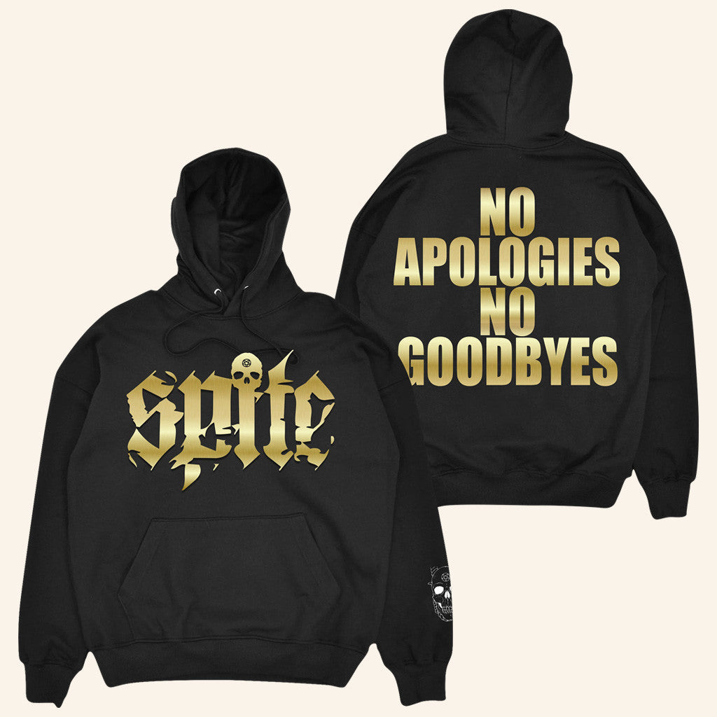 Spite Merch No Apologies Foil Hoodie Birthday Presents For Boyfriend