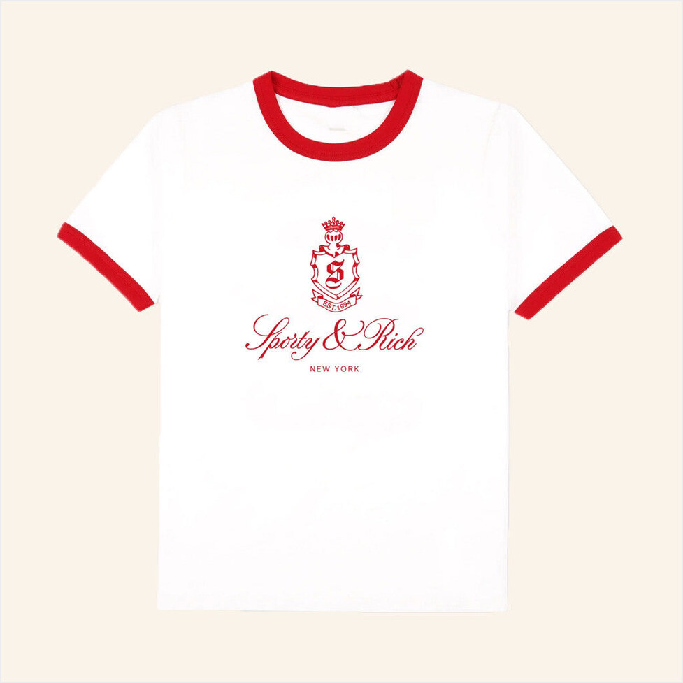 Sporty And R ich Women's Ringer T-Shirt August Merch Birthday Gifts For Friends