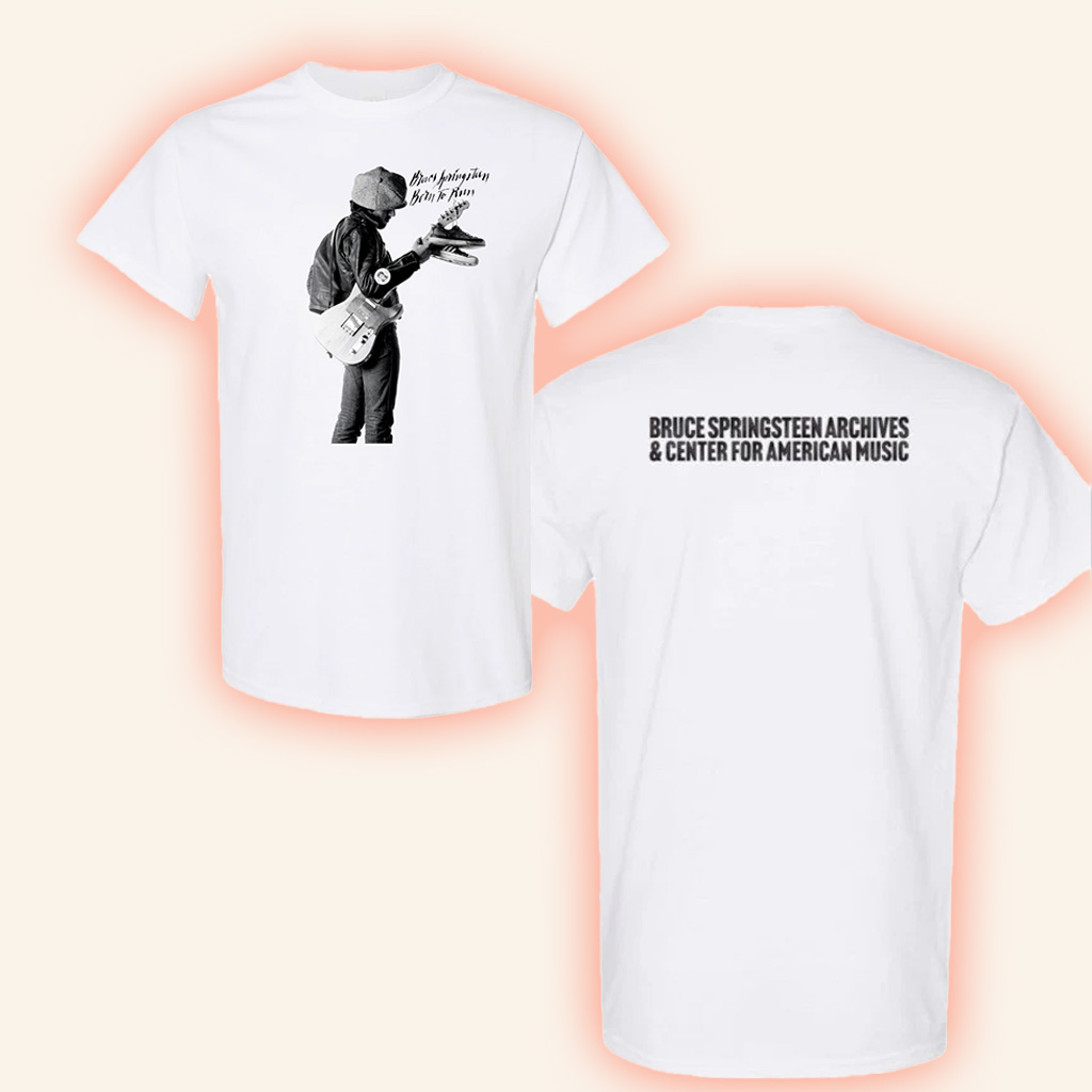 Springsteen Archives Merch Born To Run White T-Shirt Bruce Springsteen Merch Gifts For Husband
