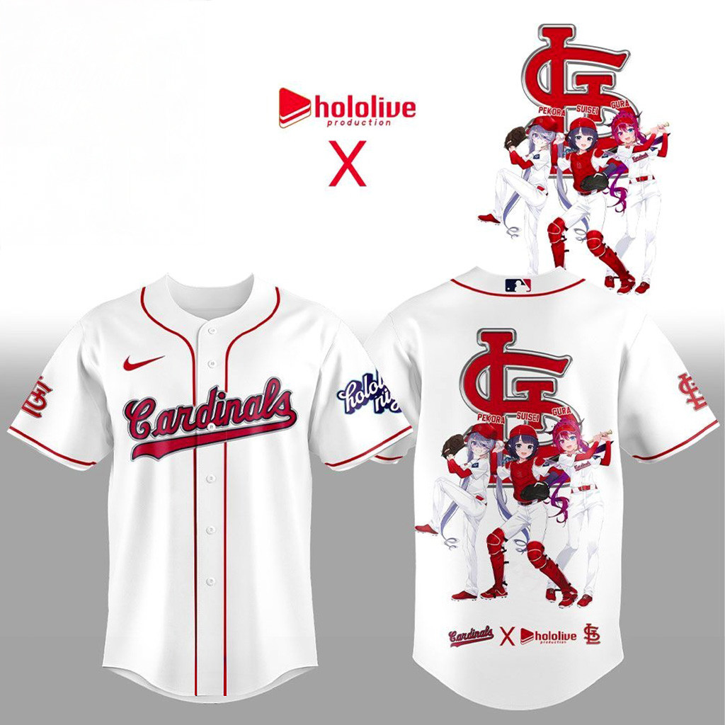 St Louis Cardinals X Hololive Night Collaboration Jersey Cardinals Merch Gifts For Fans