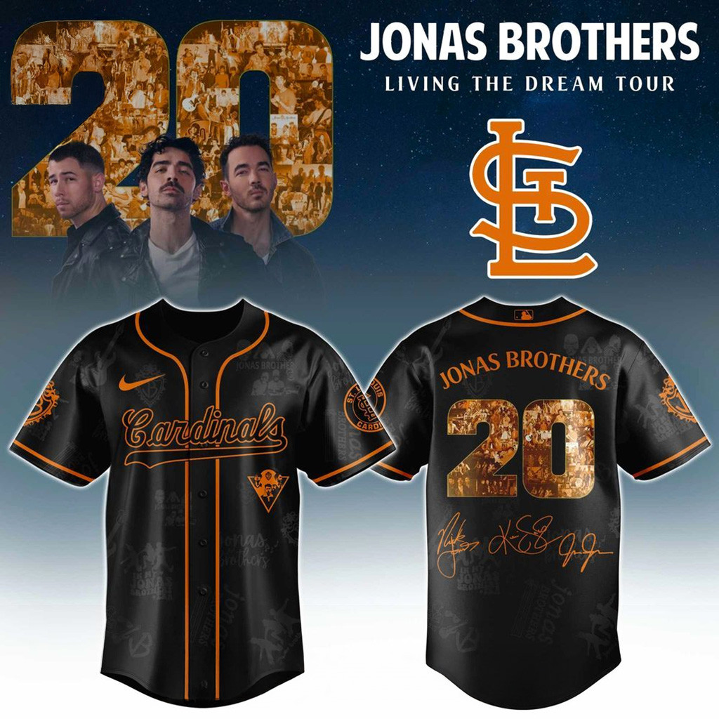 St Louis Cardinals X Jonas Brothers Living The Dream Tour 2025 Jersey Cardinals Merch Him Gifts
