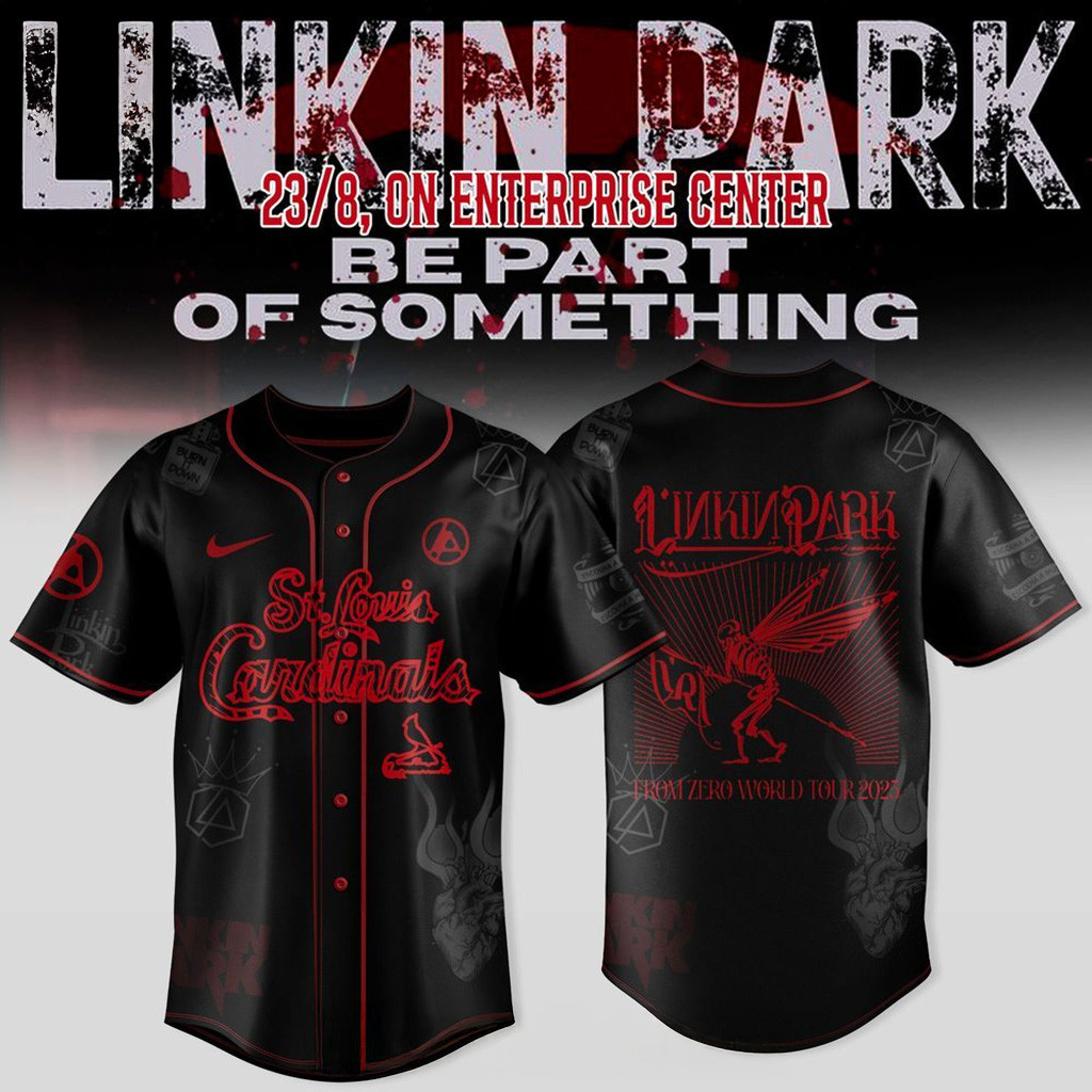 St Louis Cardinals X Linkin Park From Zero World Tour 2025 Jersey Cardinals Merch Fans Gifts