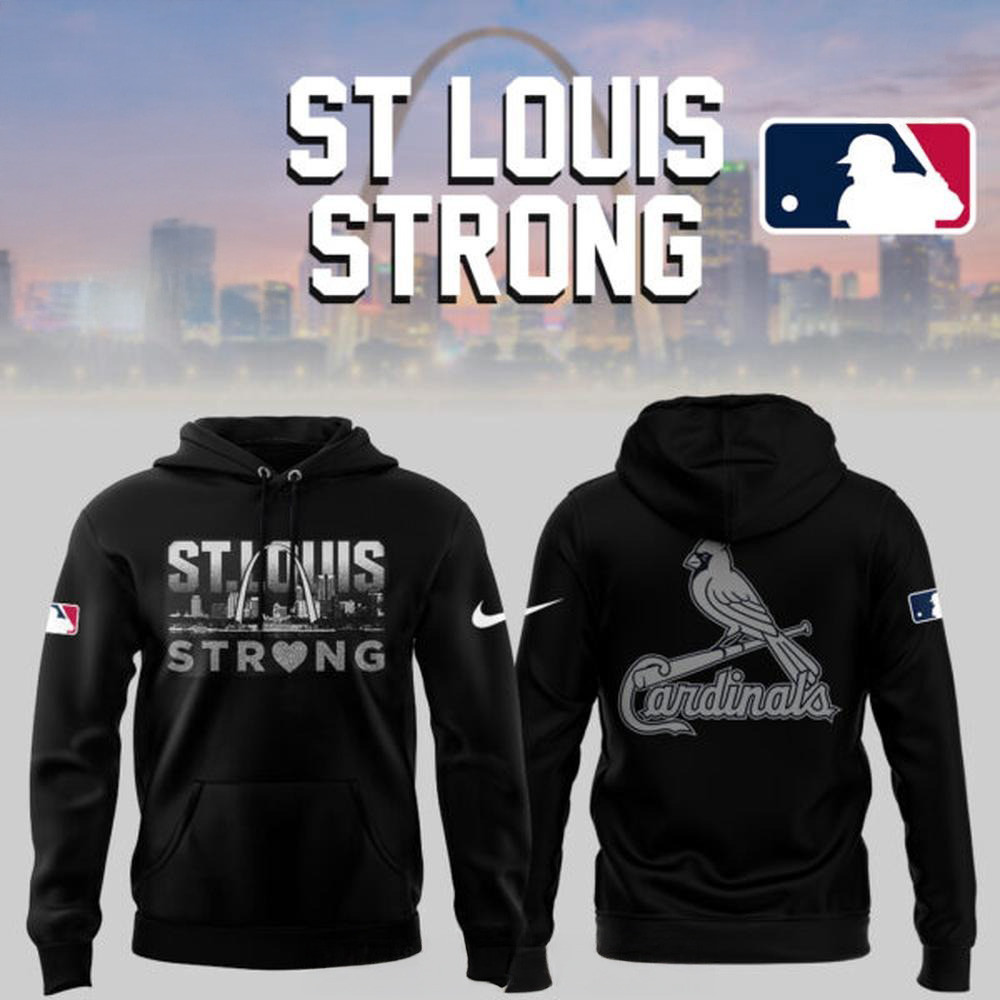 St Louis Strong X Cardinals City Black Nike Hoodie Perfect Father's Day Gifts