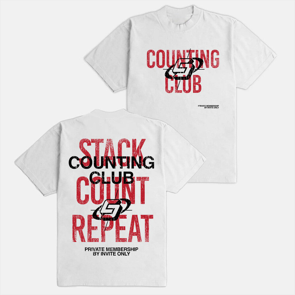 Stack And Count Ultra White T-Shirt Outrank Brand Merch Birthday Gift Ideas For Boyfriend