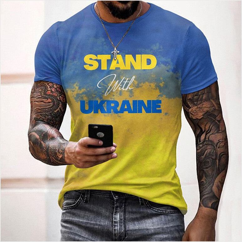 Stand With Ukraine Shirt Zelensky T-Shirt Ukrainian Birthday Gifts For Husband Country Boy Gift
