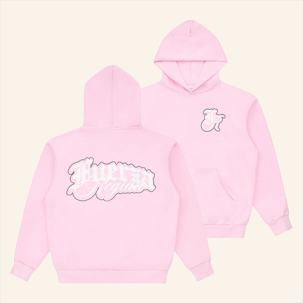 Stones Pink Hoodie Fuerza Regida Merch Present For Wife Birthday Gifts For BFF