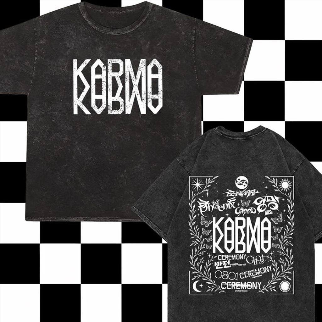 Stray Kids Karma TrackList Mineral Wash Shirt Stray Kids Domiate Mineral Merchandise