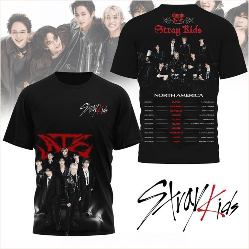 Stray Kids World Tour 2025 North America Shirt Live Nation Stray Kids Merch Stray Kids Tour Merch