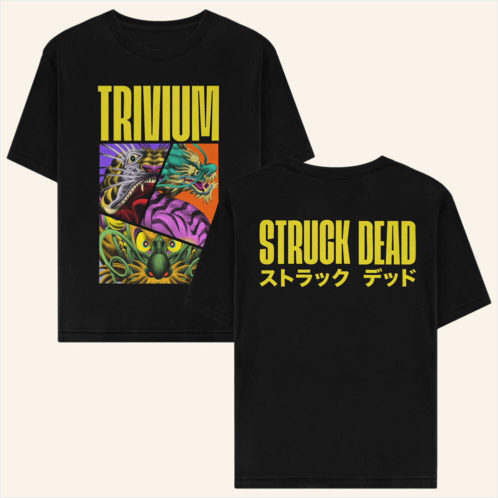 Struck Dead Black T-Shirt Trivium Merch Best Birthday Gifts For Husband BFF Gifts Ideas