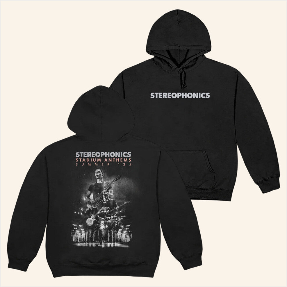 Summer '25 Tour Black Hoodie Stereophonics Merch Unique Birthday Gifts For Boyfriend BFF Gifts
