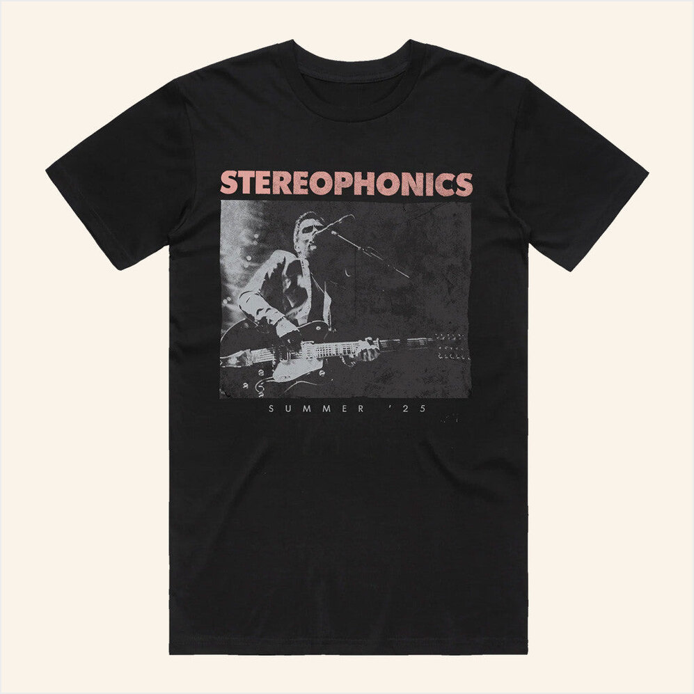 Summer '25 Tour Black T-Shirt Stereophonics Merch Unique Gifts For Boyfriend BFF Gifts Ideas