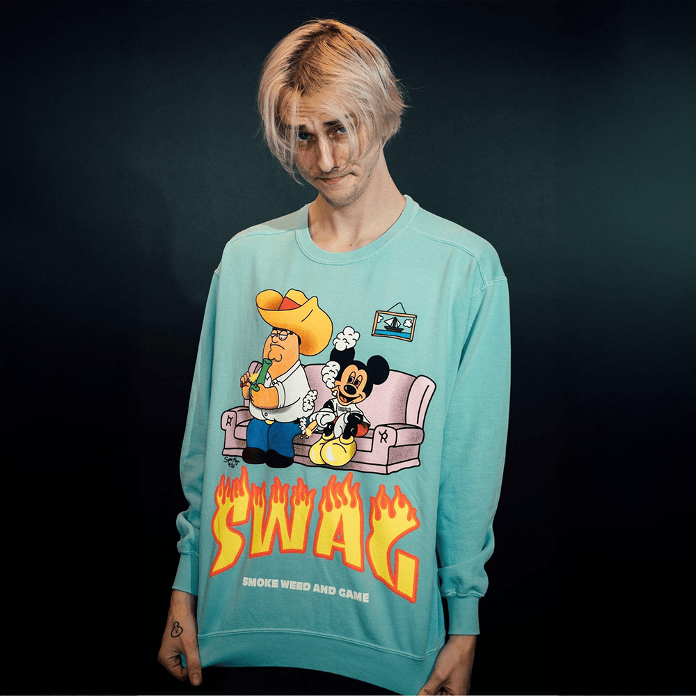 SuperMega Merch Swag Smoke Weed And Game Supermega 420 Sweatshirt Top 10 Father's Day Gifts