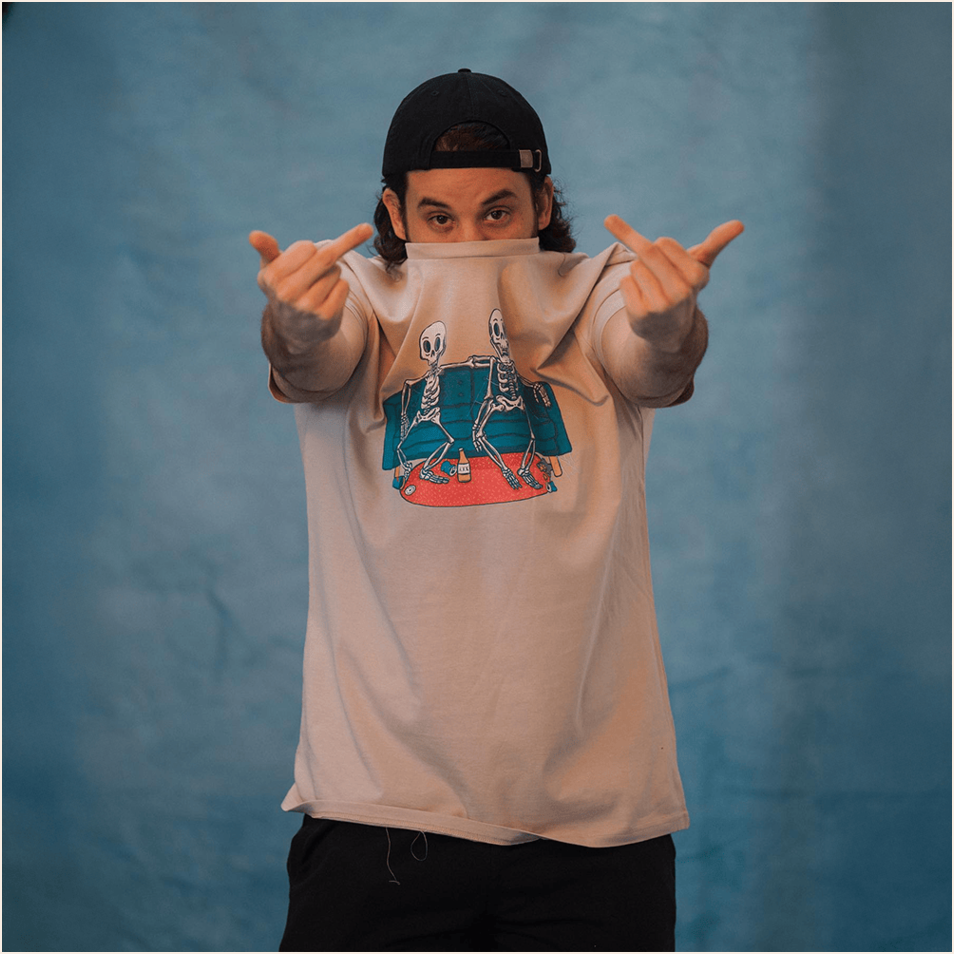 Supermega Skeleton Couch T-Shirt SuperMega Merch Unique Dad Birthday Gifts For Father's Day