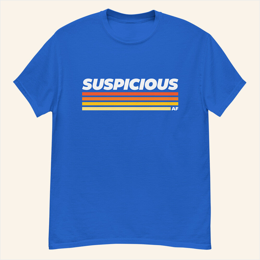 Suspicious AF T-Shirt Morgan Jay Merch Presents For Music Lovers Birthday Gifts For Friends