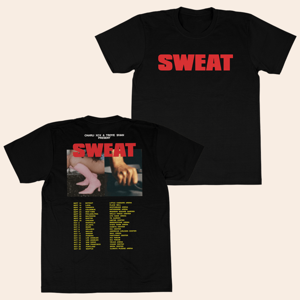 Sweat Tour T-Shirt Troye Sivan x Charli XCX Sweat Tour Merch Gifts For Fans Birthday Gift Ideas