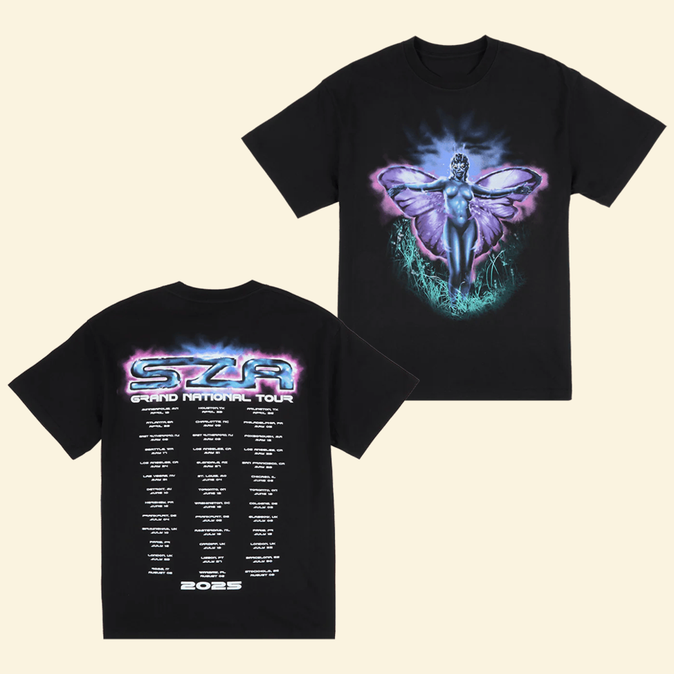 SZA Butterfly Grand National Tour 2025 T-Shirt Grand National Tour Merch SZA Merch Fans Gifts
