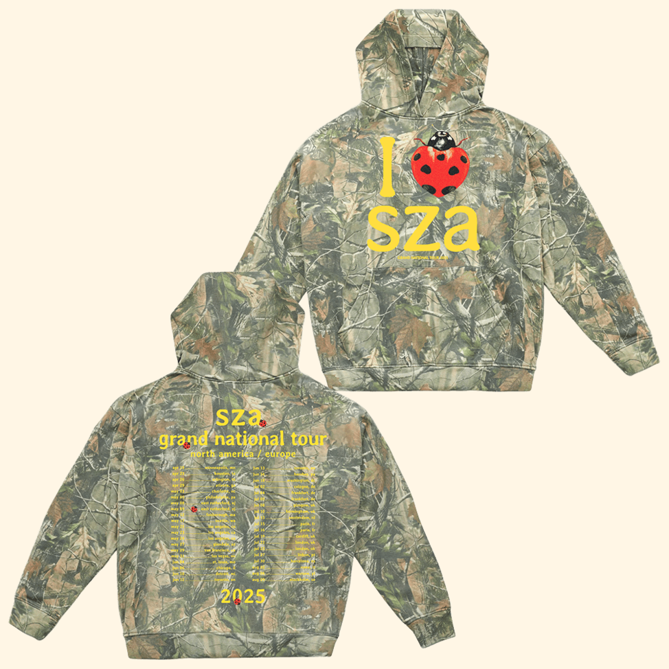 SZA Camo Hoodie SZA Merch Grand National Tour Merch Hoodie Gifts For Father's Day From Wife