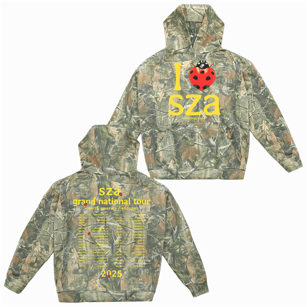 SZA Camo Hoodie SZA Merch Grand National Tour Merch Hoodie Gifts For Father's Day From Wife